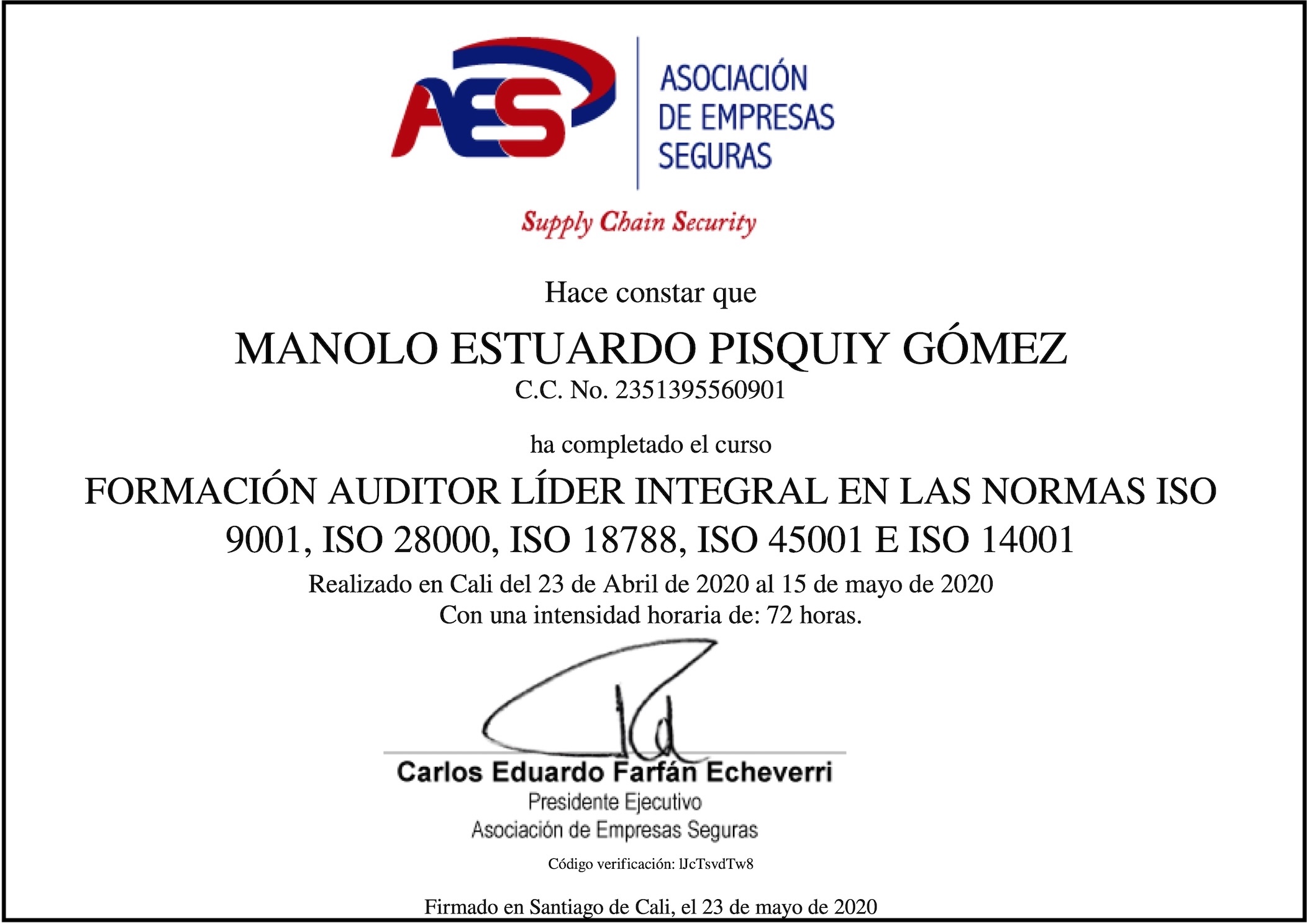 Especialización ISO